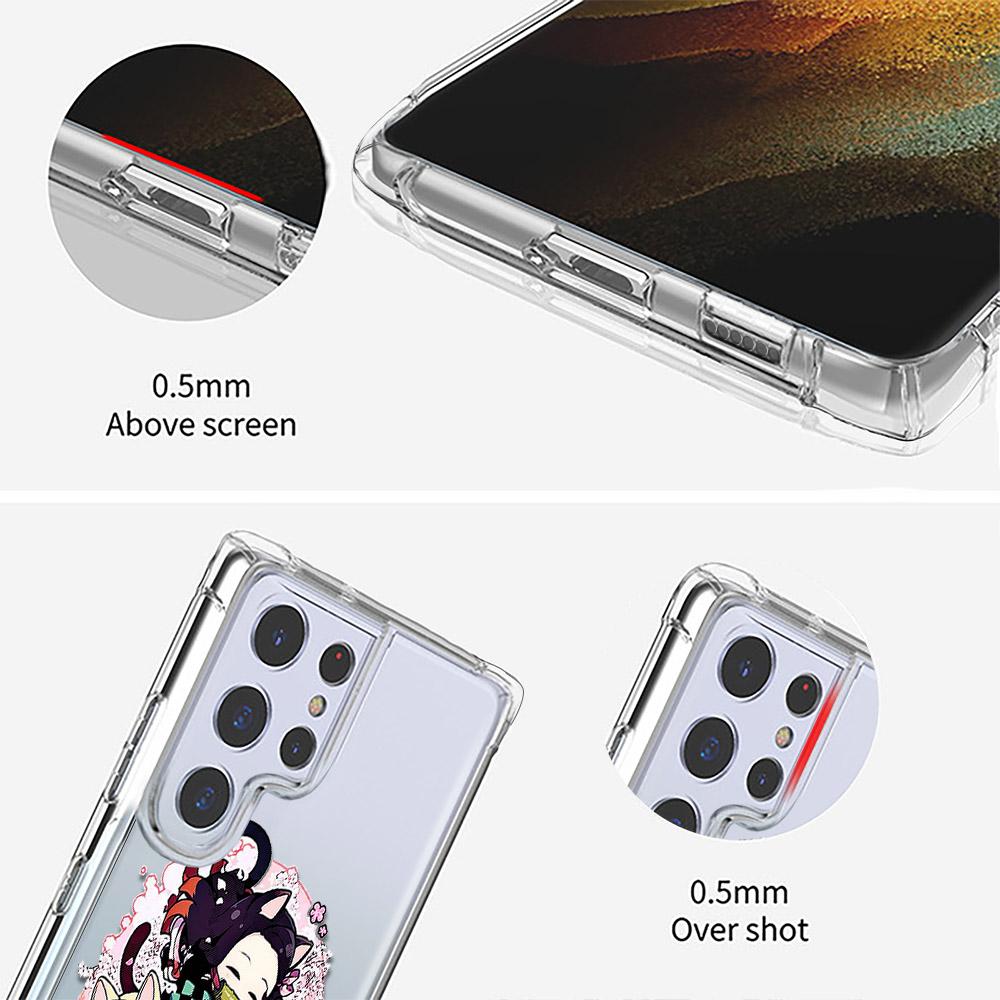 Demon Slayer Anime japonské průhledné pouzdro na telefon Samsung S10 S20 Fe S21 S22 S8 S9 Plus S21ultra S22ultra nárazuvzdorné kryty