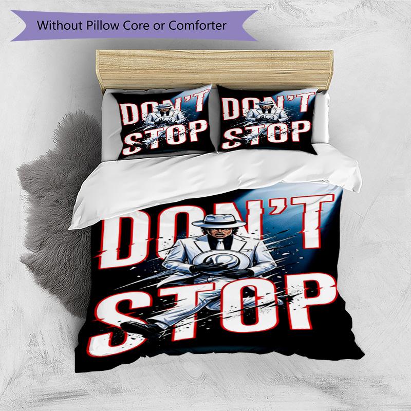 3pcs Duvet Cover Set (1*Duvet Cover + 2*Pillowcase, Without Core), Michael Jackson Print Bedding Set, Bedroom Decor, All‑Season, Birthday Gift