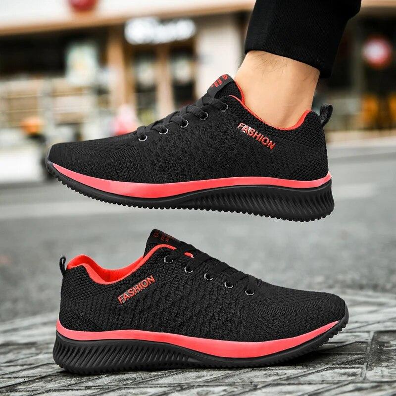Breathable Mesh Casual Men Shoes Trendy Lightweight Walking Flats Male Tennis Sneakers Outdoor Running Fitness Shoes For Men