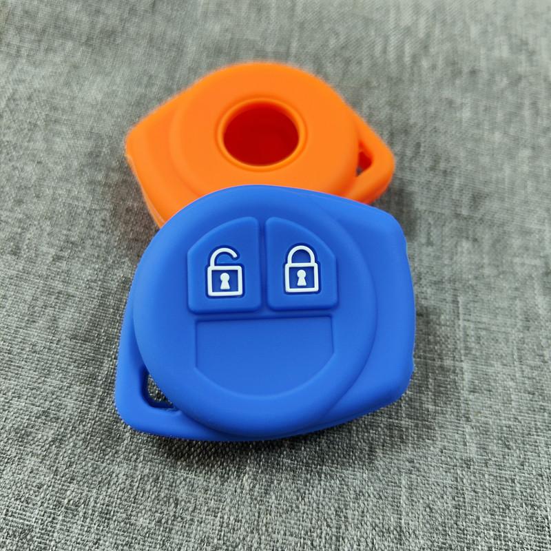 2 Button Silicone Key Case Remote FOB Protector Holder For Suzuki Baleno SX4 Grand Vitara Jimny Liana Ignis Esteem