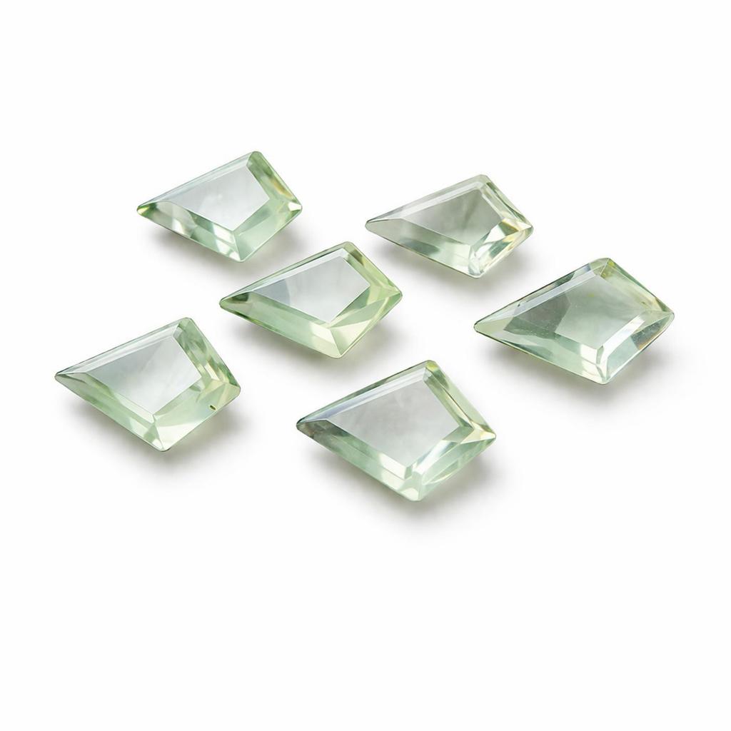AAA Natural Prehnite Kite Faceted Gemstone Calibrated Loose Stone Green Prehnite Jewelry Making Supply