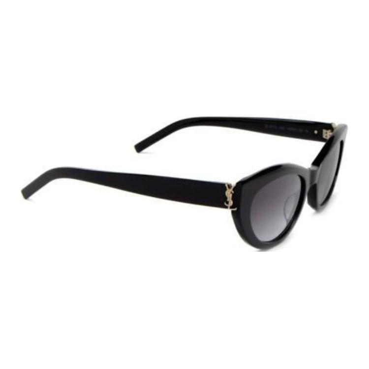 Saint Laurent Oval Sunglasses With Mirror Legs Women sunglasses Black 00538169846SLM115002