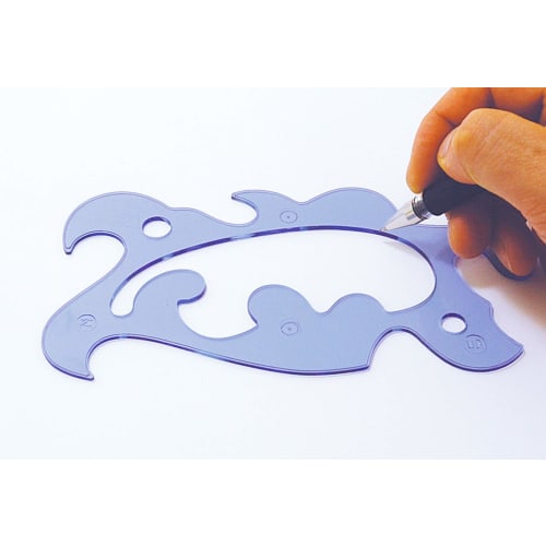 Shinwa Sokutei Cloud-Shaped Ruler, All-Purpose, Medium, 70947