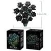 Black Rose Building Blocks Plant Bouquet Simulated Roses Flowers Gothic Home Decoration Kids DIY Toys Adult Romantic Gifts