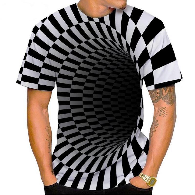 Gothic Witch Cat Men'S 3D Printed T-Shirt, Vibrant Round Neck And Short Sleeves, Summer Outing,