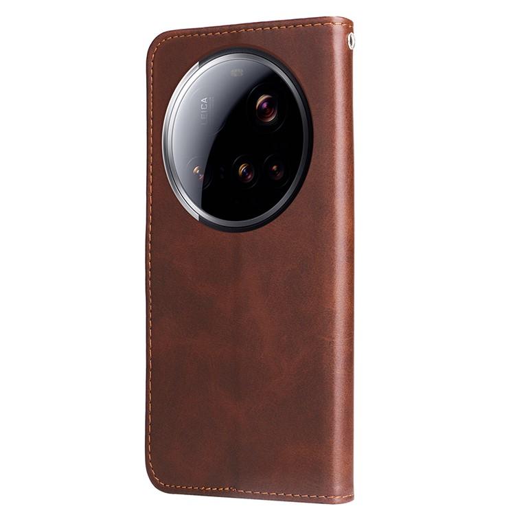 For Xiaomi 15 Ultra Stand Case Lucky Deer Imprinted Magnetic Closure Leather Wallet Phone Cover