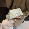 Early Spring New Pleated Small Bag Women's New Fashion Versatile Chain Messenger Bag Shoulder Small Square Bag