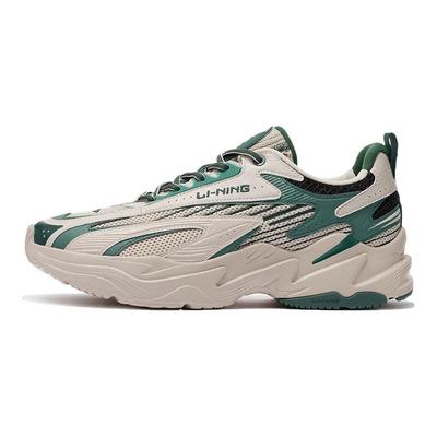 נעלי ספורט קז'ואל לגברים Li Ning Meteor בולם זעזועים עמידות בשחיקה גפה נמוכה סניקרס אפור ירוק ARLS007-1