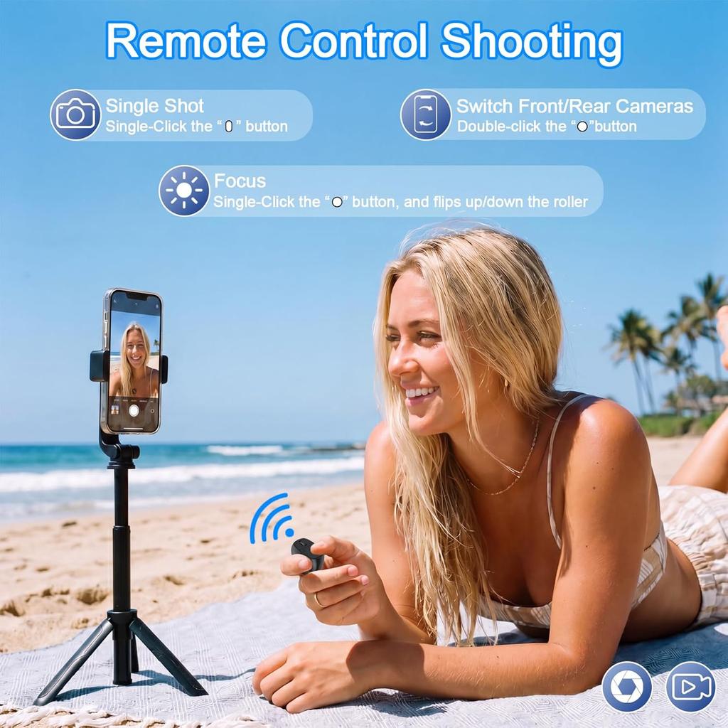 Remote Control Scrolling, Suitable for E-Book Page Flipping, Bluetooth Camera Shutter Remote Control Suitable for /Android