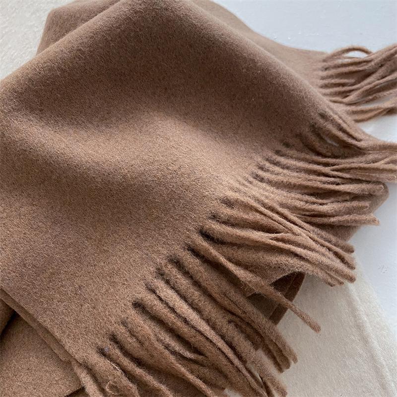 2025 Winter Wollschal für Damen Langer Warmer Kaschmirschal Hijab Einfaches Damen Schal Wickeltuch Weibliches Pashmina Bandana Kopftücher Neu