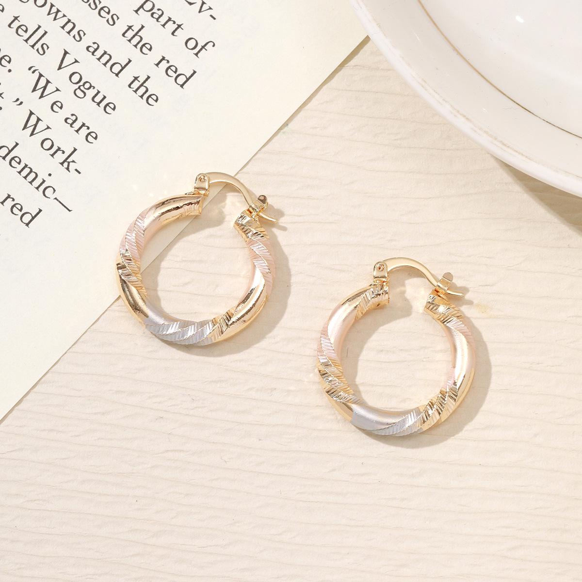 Colorful Twill Flower Earrings: High-end, Niche Design Fashion Jewelry