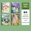 Soft Leather Student Notebook - A5/B5 Lined, Thick Cartoon Diary