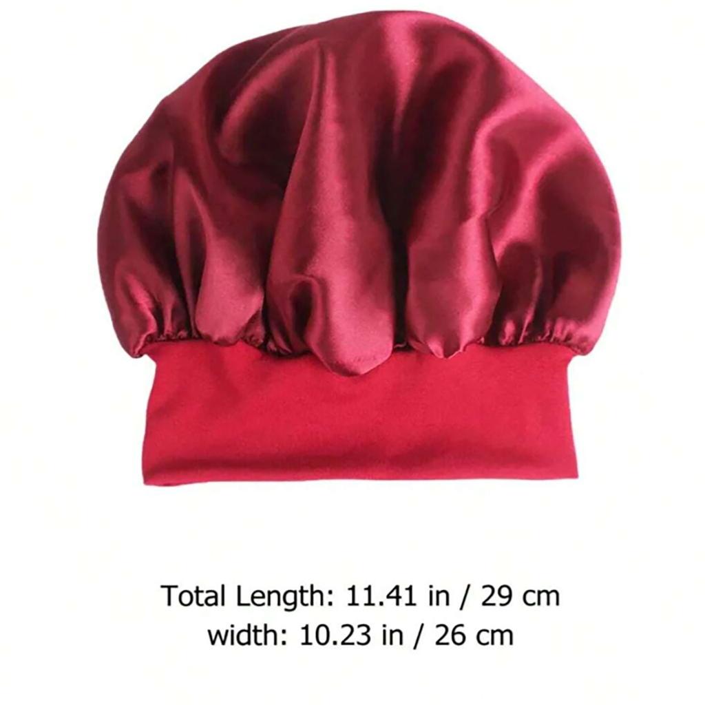1 Stück Satinhaube Seidenhaube Verstellbare Schlafhaube Haarhaube mit Bindeband Hauben für Frauen Männer
