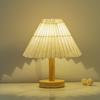Retro Pleated Nordic Desk Lamp - Umbrella-Shaped Night Light for Dorms & Bedrooms