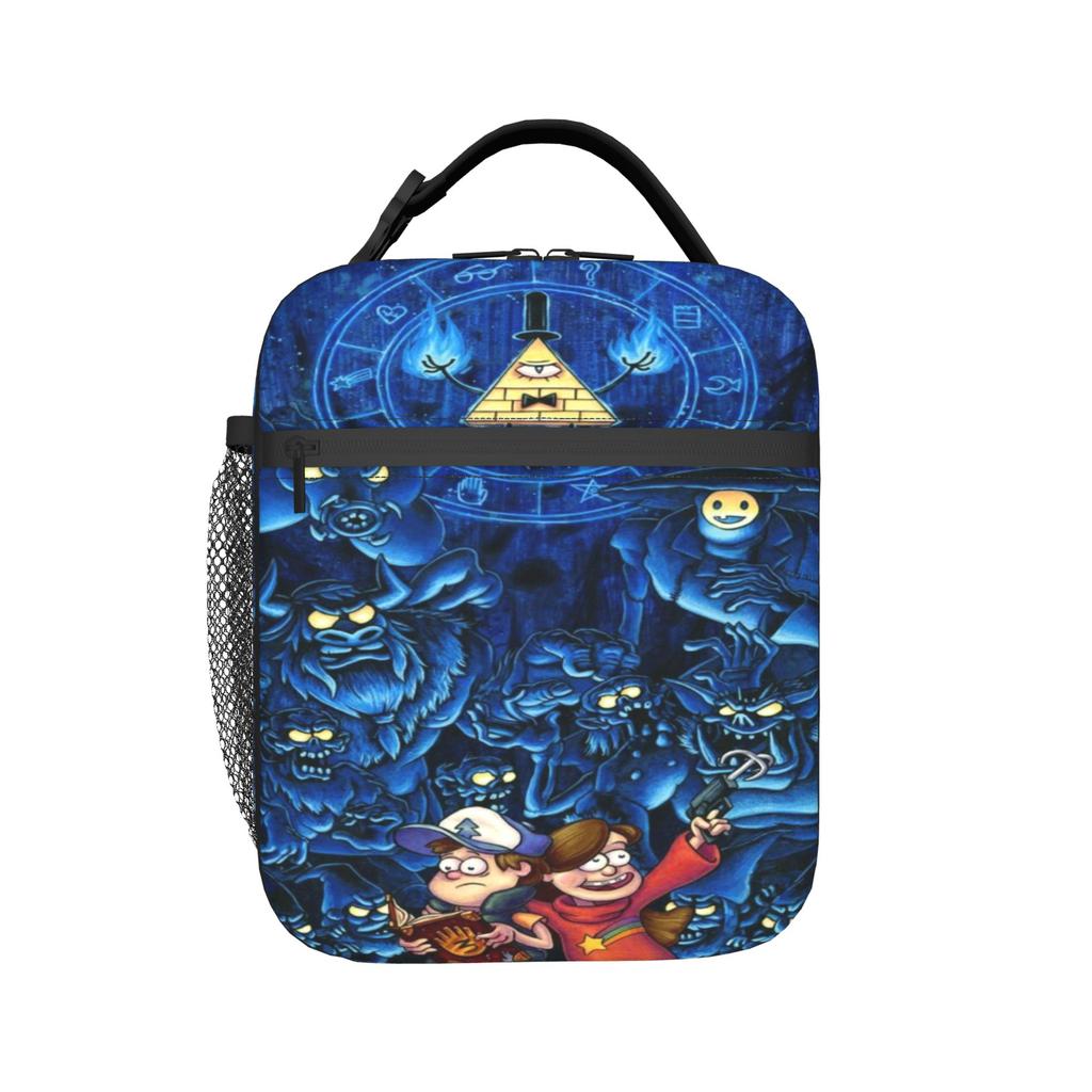 Gravitys Falls Insulated Lunch Bags for Men Women Food Container Bags Portable Cooler Thermal Lunch Box For Travel