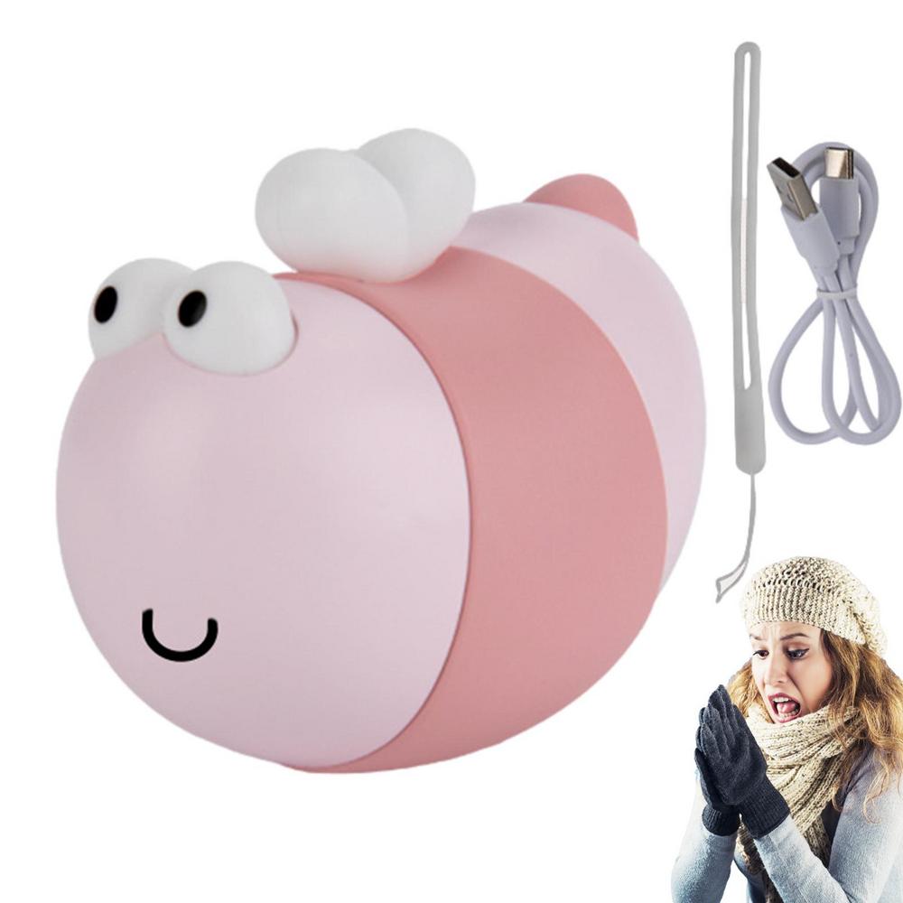 Hand Warmers Rechargeable Bee Electric Hand Warmer Portable 1800mAh USB Hand Warmer Heater 2 Levels Heating Warm Gifts For Women