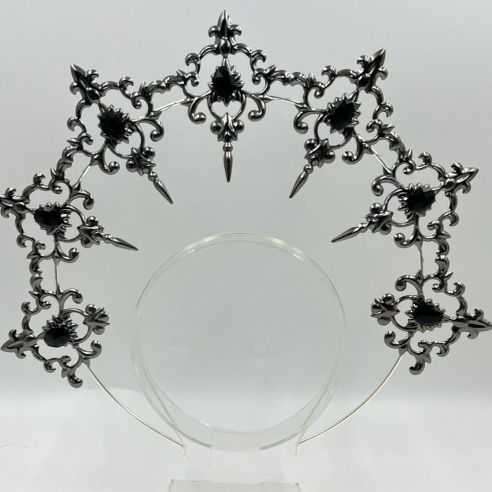1 Set Vintage Saint Halo Crown and Neck Strap For Cosplay Party Decoration