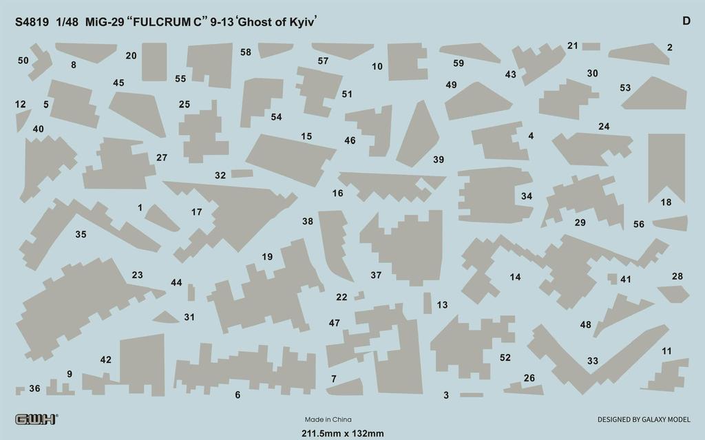 Great Wall Hobby FURCRUM C GHOST OF KYIV Plastic Model S4819 1/48 MiG-29 (Airplane)