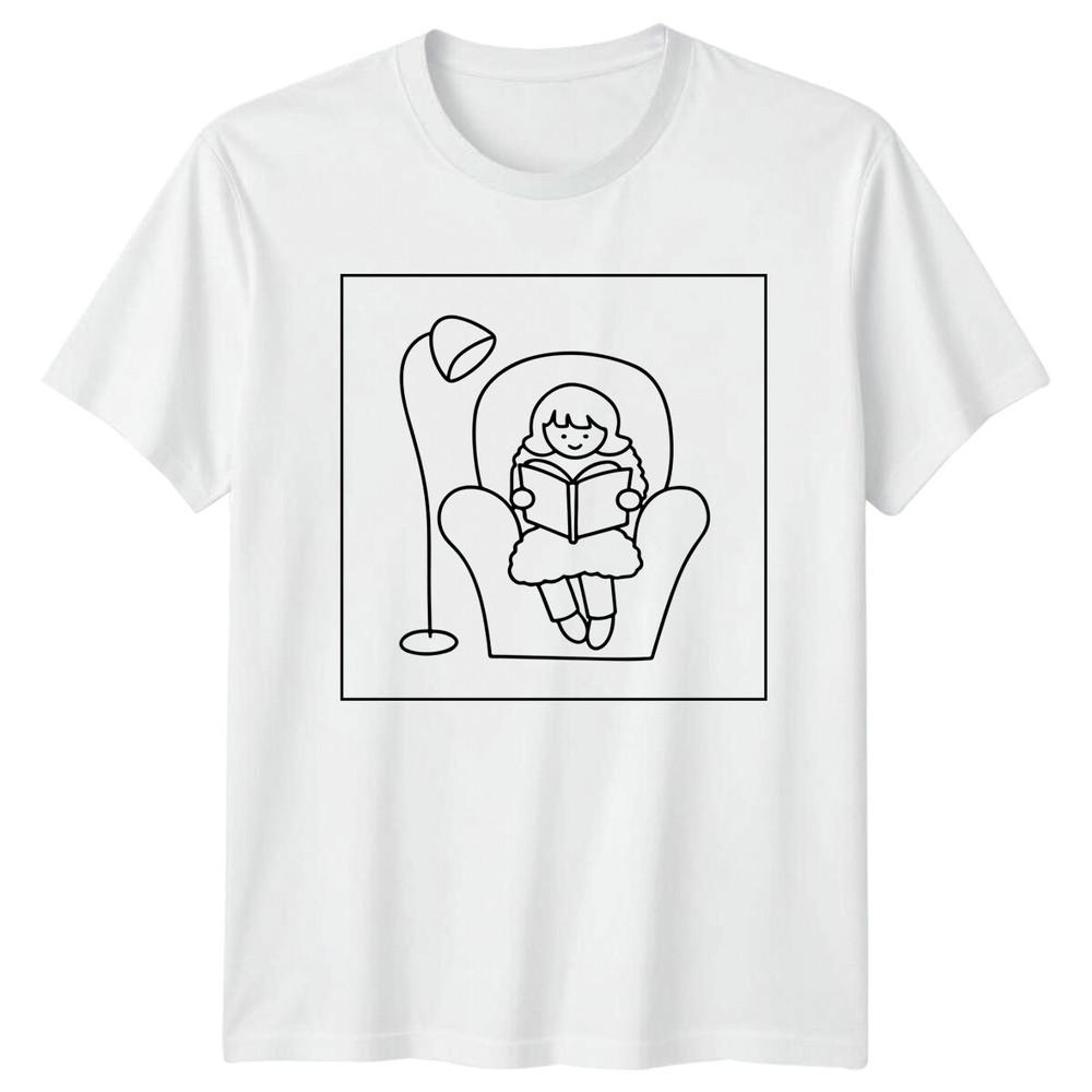 Reading Unisex Armchair Hobbies Unisexs TShirt Unisexs Tee Graphic Top S