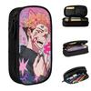 Trousse à crayons amusante Sukuna Jujutsu Kaisen Anime Trousse à crayons Porte-stylo Sac grande capacité pour enfants Fournitures scolaires Accessoires Cadeau