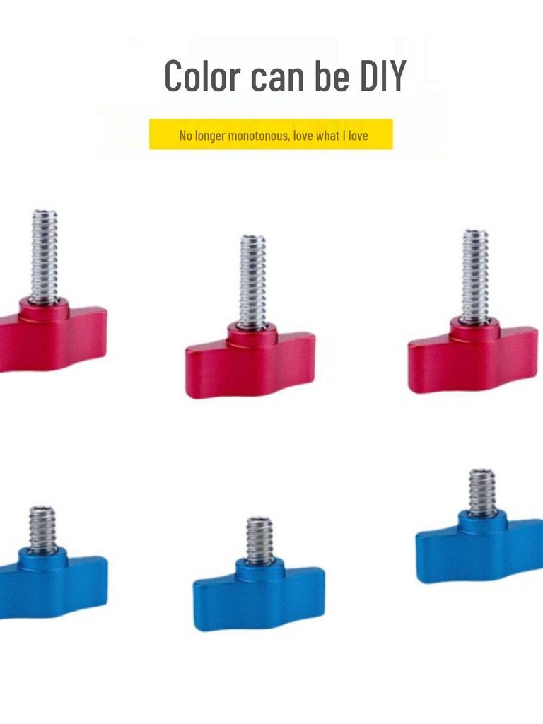 304 Stainless Steel M4 T-Handle Knob Screw with Aluminum Alloy and Slotted Hand-Tightening Design