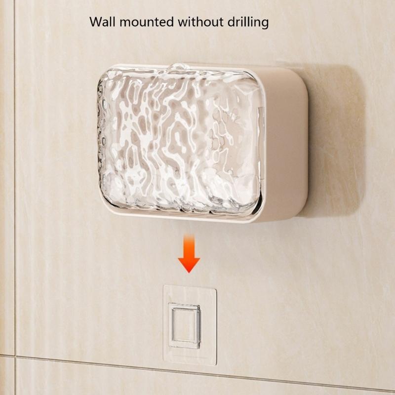Bathroom Wall Mount Soap Holder Drainage Shelf Organizers Adhesive Mount Soap Dish Bathroom Organizers Soap Holder