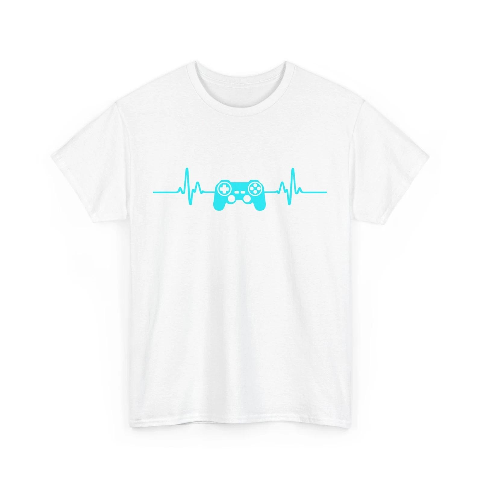 Gamer Shirt, Heartbeat Video Game Controller Shirt, Video Games Lovers Shirt S