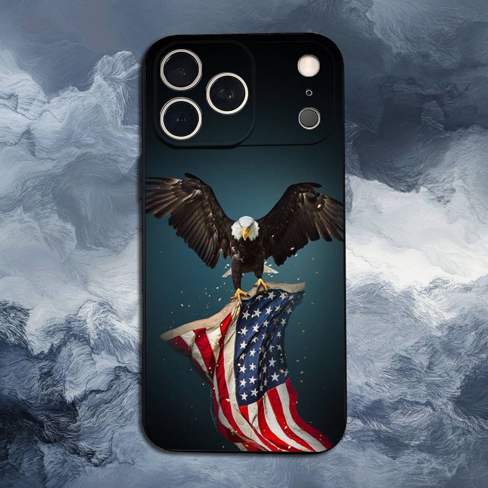 Americans Flag Great For iPhone 8,7,11,12,15,14,13,16,17,Plus,Pro Max,XS,X,XR,SE,Mini,Soft Silicone Black Case