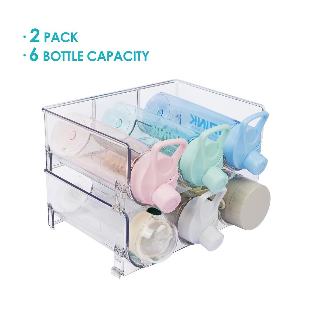 Food-Grade PET Transparent Organizer for Beverage Bottles and Red Wine - Desktop Storage Rack
