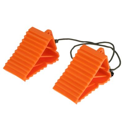 X AUTOHAUX Wheel Chock Block Tire Stopper Non-slip Executive Car Truck Trailer Wheel PP Orange 5.31"x2.95"x3.94" 1 Set