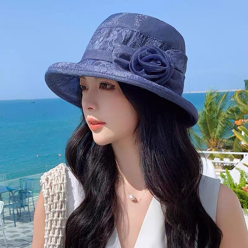 Hat Women's Sunscreen Thin Breathable Shade Basin Hat Spring Summer Old Lady Sun Hat