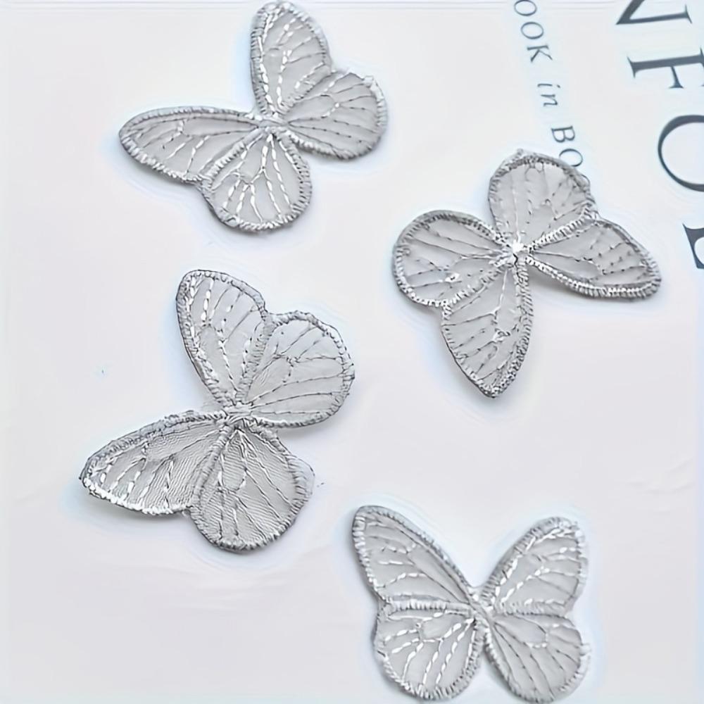 10/20 Pack Butterfly Applique Patches, Colorful Embroidered Organza Lace Butterflies Butterfly Fabric for DIY Sewing.