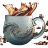 Handmade Sea Wave Glass Mug, Ocean Wave Glass Mug, Unique Sea-Inspired Drinking Vessel for Beach Lovers, Artistic Wave Design for Coffee and Drinks