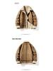 Men's Winter Suede Leather Jacket: Loose Fit, Turn-Down Collar, Fleece Lined, Thickened Leather Fur, Streetwear Outerwear.