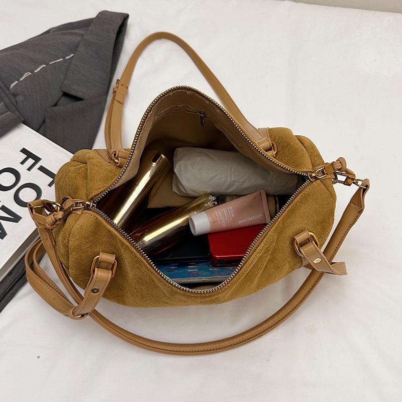 Vintage Scrub Leather Women Shoulder Crossbody Bag Designer Large Capacity Ladies Handbag Luxury Commuting Female Tote Sac Purse
