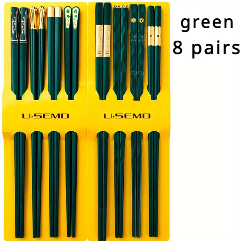 5/6/8Pair High Temperature Resistant Household One Person One Chopstick Meal Sharing Alloy Chopsticks