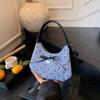 Polka Dot Bow Shoulder Bag Y2K Hobo Bag Vintage Underarm Bag  Ladies
