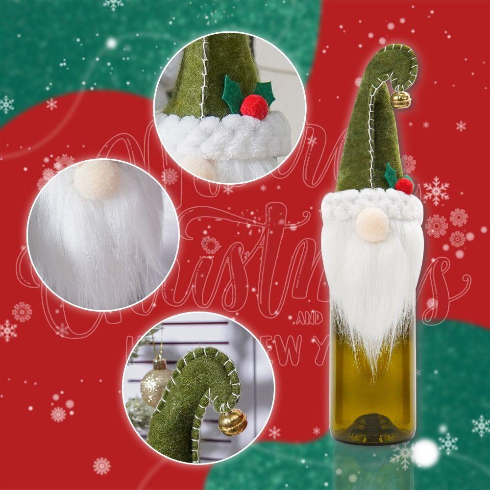 New Santa Snowman Wine Bottle Cover Exquisite Funny Xmas Ornament Cute Celebration Champagne Cover New Year Gifts