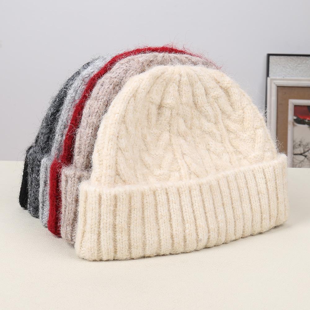 Early Autumn Casual and Comfortable Temperament Versatile Simple Solid Color Knitted Hat Outdoor Small Fresh Windproof Wool Hat
