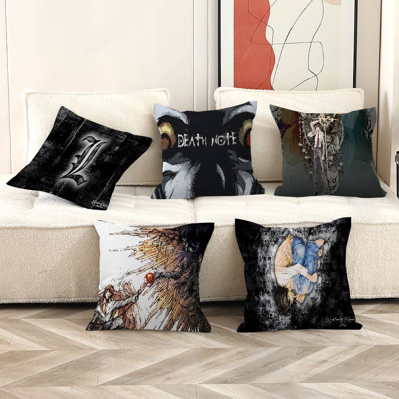Anime D-Death N-Note Cushion Cover Polyester Sofa Cushions Decorative Throw Pillows Home Decoration Pillowcover