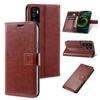 Crazy‑Horse Texture PU Leather Phone Case for Xiaomi Redmi Note 10 5G,POCO M3 Pro 5G Magnetic Buckle Card Slots Kickstand Shockproof TPU Inner Cover