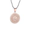 Quran Ayatul Kursi Round Stainless Steel Pendant Arabic God Messenger Necklace for Women Islamic Muslim Allah Amulet Jewelry
