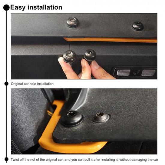 35K Stål Svart Bil Tak Fästskruvar Dekorlist För Ford Bronco + Tillbehör ×8