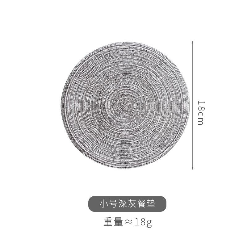 Japanese Cotton Yarn Pot Mat, Thermal Insulation Mat, Hot Thread Round Placemat, Coaster, Hand-Woven Dining Table Surface, Non-Slip Bowl Mat.