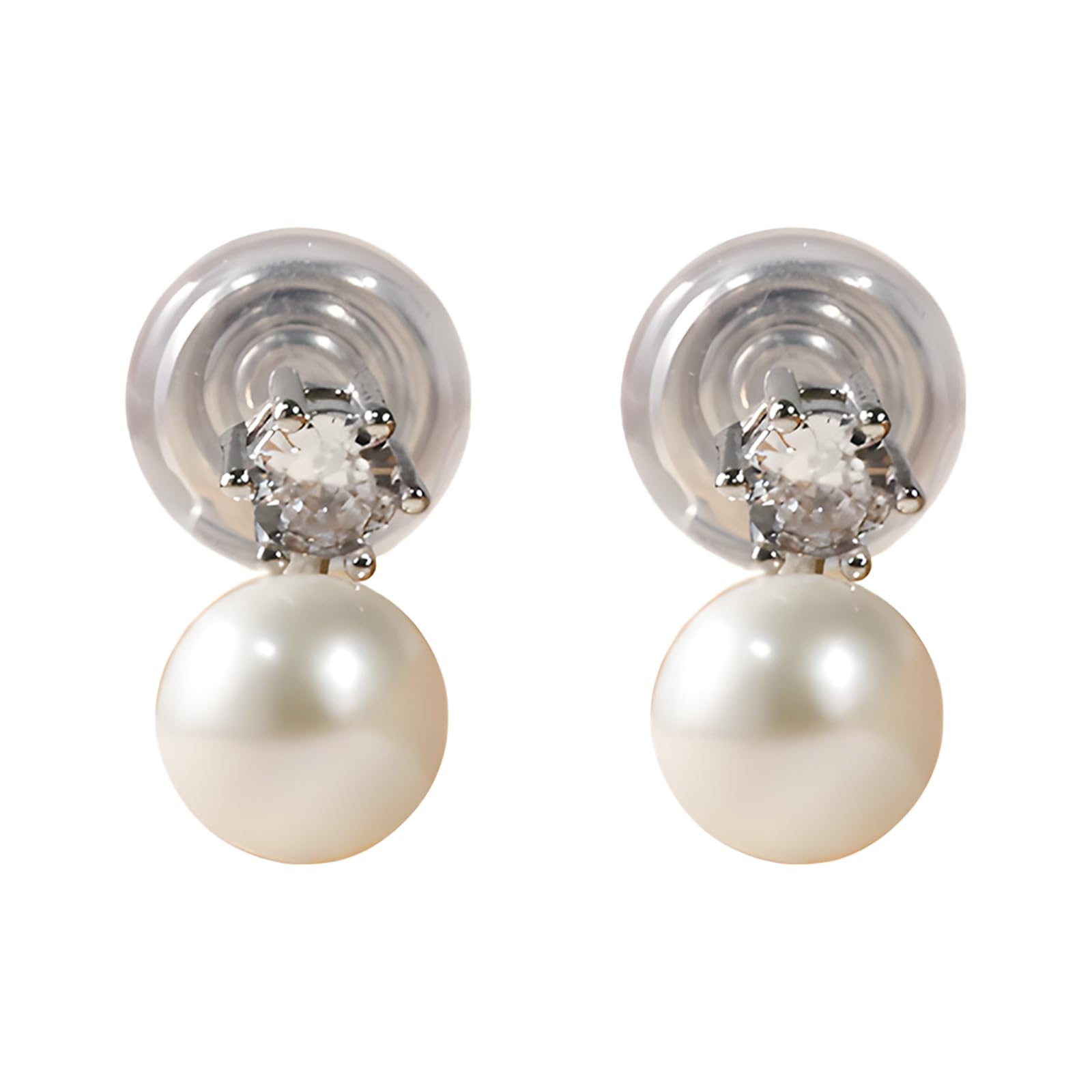 

Princess Diana Style Natural Freshwater Pearl Earrings that can be used without pierced Hypoallergenic [Orange Symbol] 7-8mm Clip-on Earrings, ears,