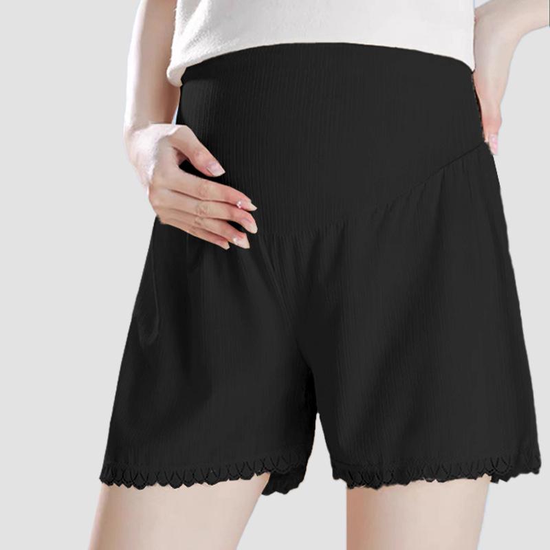 

Summer Maternity Plus Size Adjustable Safety Shorts - Lightweight, Anti-Exposure, Loose Fit Casual Wear M (Below 60kg) чёрный