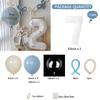 27Pcs Macaron Series Blue Cake Balloon Flower Set Suitable For Birthday Parties Engagements Weddings And Party Supply