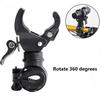 1PC Universal Bicycle Handlebar Flashlight Clip 90°/360° Rotating LED Torch Mount Clamp Holder for Bike Adjustable Grip Bracket