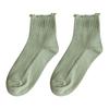 Solid Color Thin Harajuku Socks Spring Happy Women's Socks Cotton Colorful Kawaii Girls Fun Frill Riding Socks