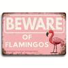 Vintage Flamingo Metal Sign Retro Wall Art Home Garden Decor Tin Plaque